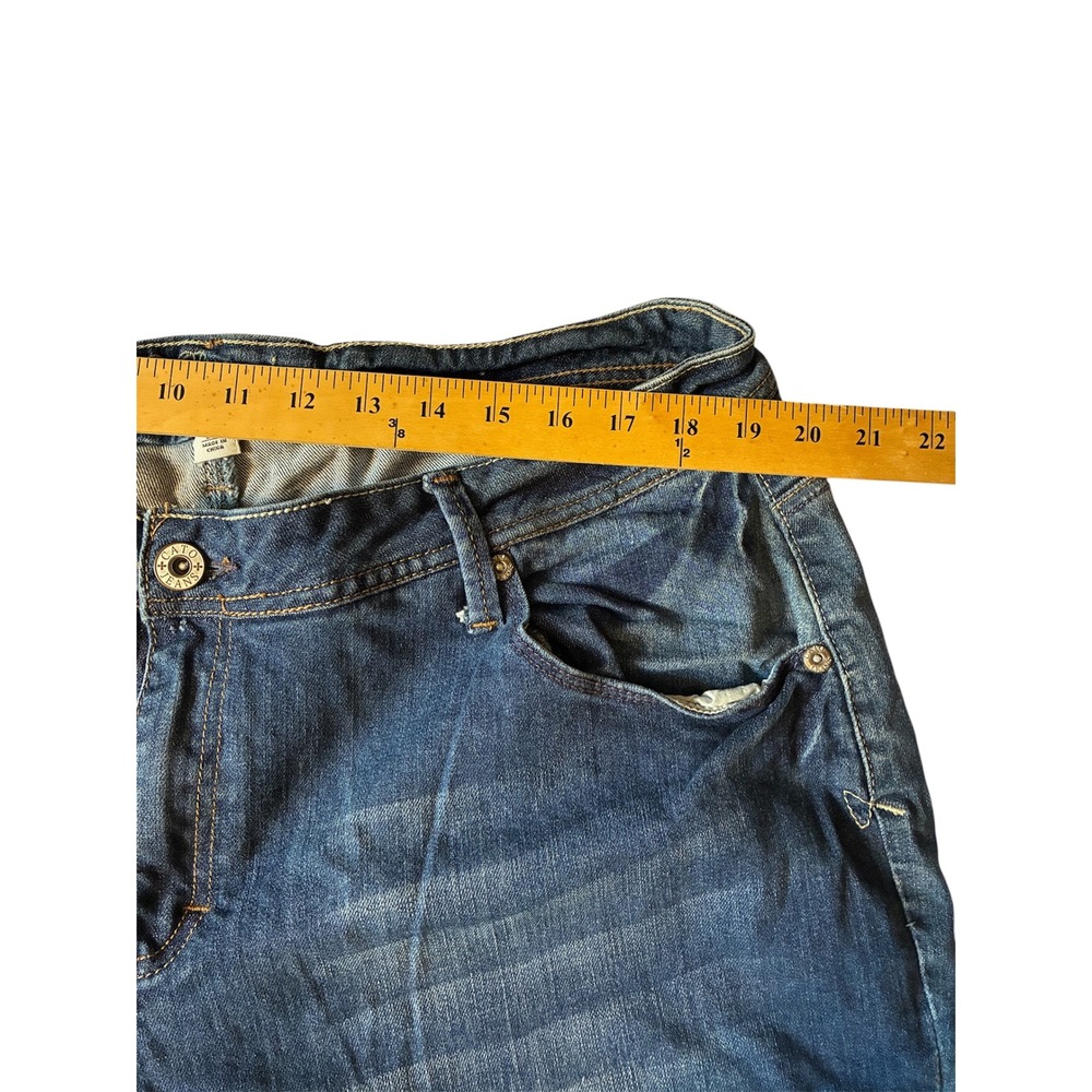 Cato Women's Distressed Cropped Capri Jeans Sz 22W Blue Stretch Denim Plus Size - Picture 5 of 6